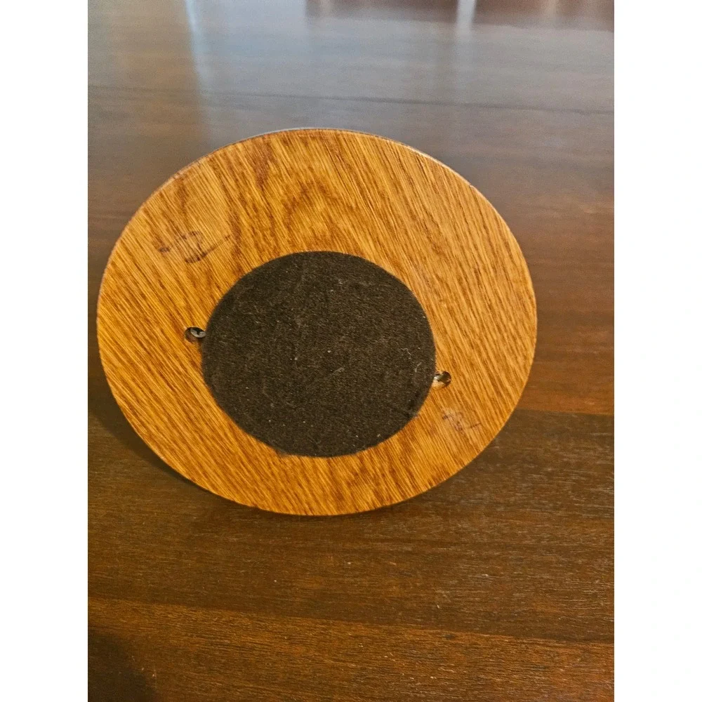 Oak Wood Double Candle Holder Brown Rustic Tiered Decor